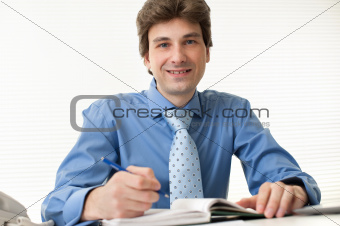 Businessman working with documents In the office.