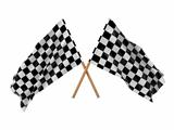 Checkered Flags. (Two Crossed Flags.)