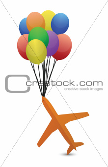 balloons and plane