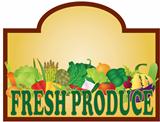 Fresh Produce Signage Illustration