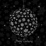 Christmas ball silhouette. Vector illustration, EPS8