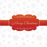 Merry christmas greeting card on white background with snowflake