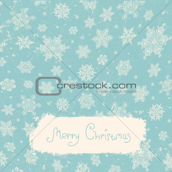 Vintage Christmas card with the wishes.  Vector illustration, EP