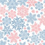 Seamless snowflakes pattern for winter themed designs. Vector il