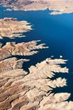 Aerial view of the Colorado River and Lake Mead
