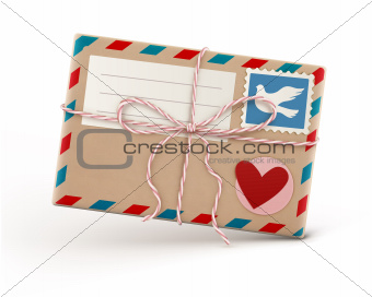 retro airmail envelope