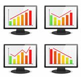 Computer monitors with graphs