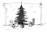 Sketch of  Christmas tree