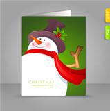 Christmas Snowman with red scarf