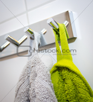 Two coloured towels