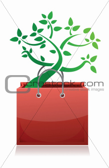 shopping bag and tree