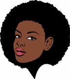 Afro hair pop art vector