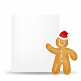 Gingerbread Man With Blank Gift Tag
