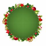 Green Speech Bubble With Christmas Icon