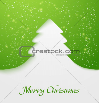 Green christmas tree applique