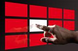 Finger Touching  Red Digital Touch Screen