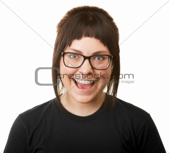 Smiling Woman with Braces