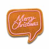 "Merry Christmas" speech bubble gingerbread