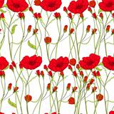 Seamless wallpaper with rose flowers 