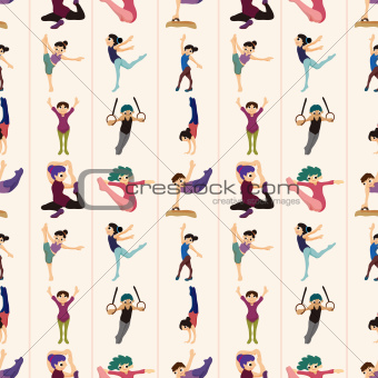 gymnastics seamless pattern