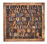 vintage wood type printing blocks