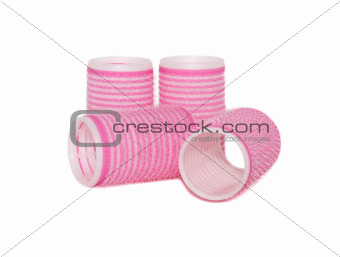 Four velcro rollers