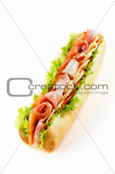 Long Baguette Sandwich