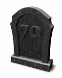 number seventy on gravestone
