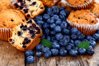 Muffins with blueberry
