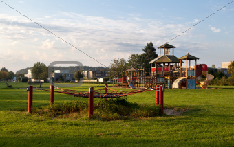 children playground in morning