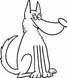 mongrel dog cartoon for coloring