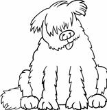 newfoundland dog cartoon for coloring book