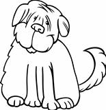 shaggy terrier cartoon for coloring