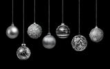 Silver Christmas balls collection