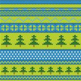 Vector seamless knitted pattern with pine