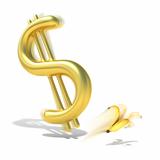 Dollar Sign Slipped on a Banana Peel