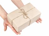 hands with a parcel