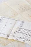 Architectural plans of the old paper and file with the project