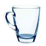 Empty glass mug