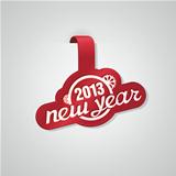 Red sticker with text: new year 2013