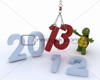 tortoise bringing in the new year