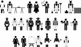 Pictograms of workers