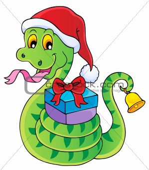Christmas snake theme image 1