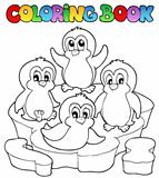 Coloring book cute penguins 2