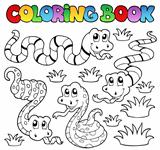 Coloring book snakes theme 1