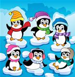 Winter theme with penguins 2