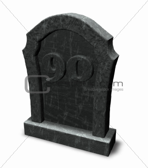 number ninety on gravestone