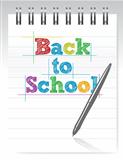back to school and notepad