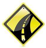 yellow highway sign
