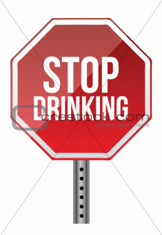 Stop drinking sign